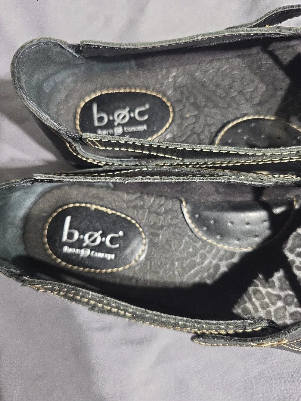 b.o.c. Black Women's Crisscross Mary Jane Flats Size 8.5